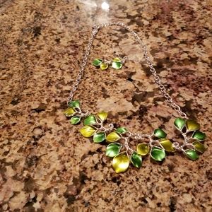 Necklace and earrings